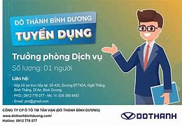 Tuyển Dụng Trưởng Phòng Dịch Vụ